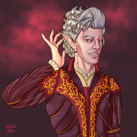 Bust Illustration, One Character