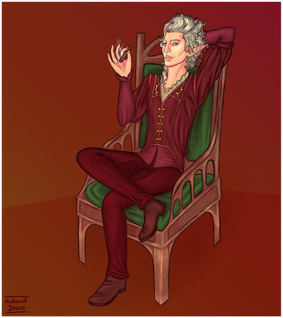 Fullbody Illustration, One Character, with Props