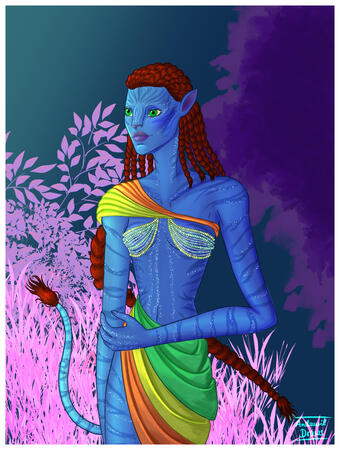 Halfbody Illustration, One Character Halfbody Illustration, One Character